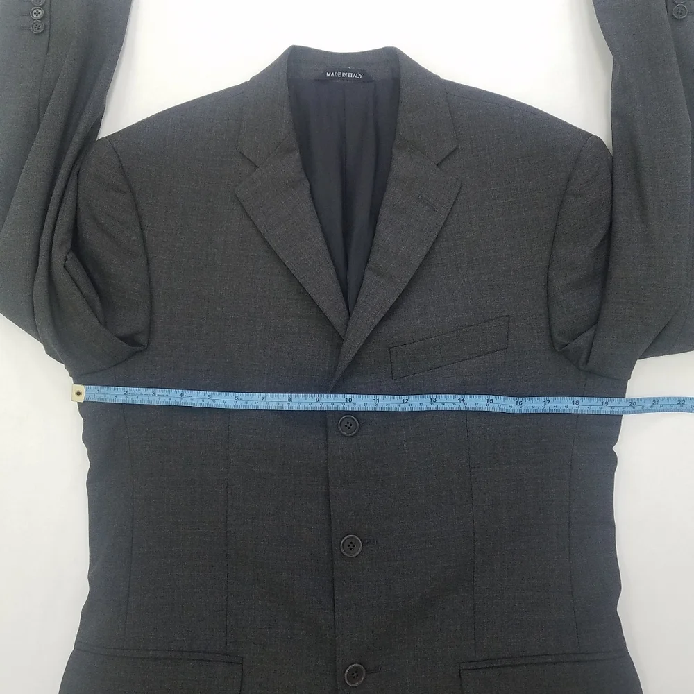 Barneys New York Three Button Wool Blend Blazer
